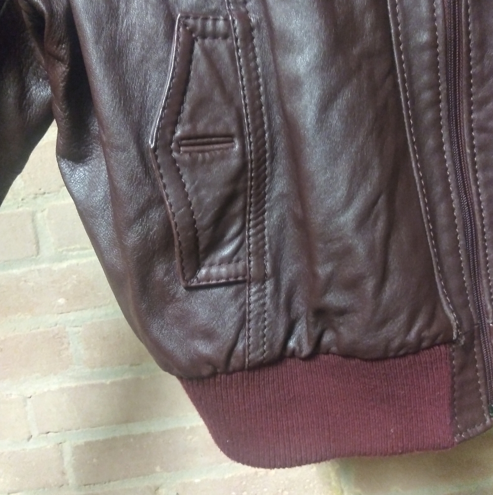 Knoles & Carter | Just reduced!! 🍑 Italian Lambskin Leather Jacket Wine - Picture 3 of 8